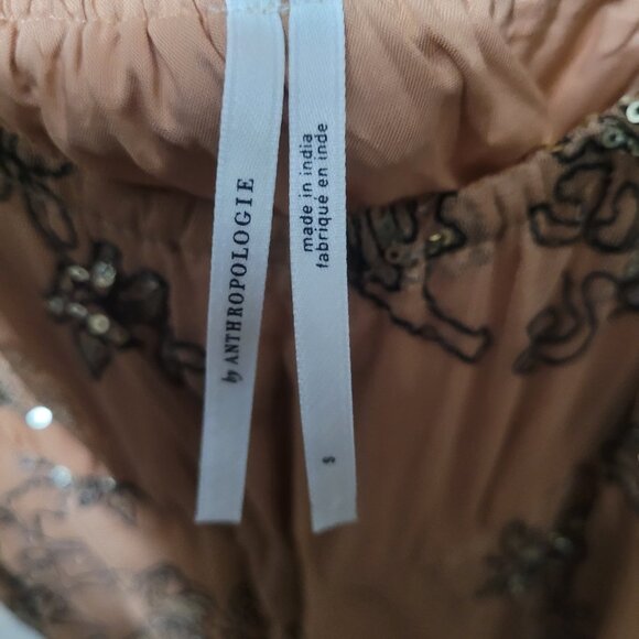 Anthropologie Dress Size Small Long Maeve Pink and Black - Picture 10 of 12